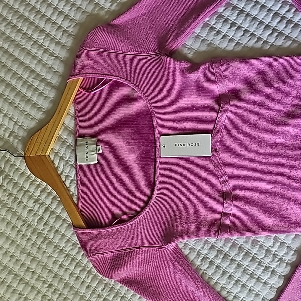 Pink rose long sleeve blouse